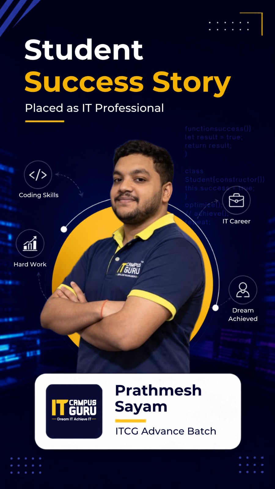 Student placement success story