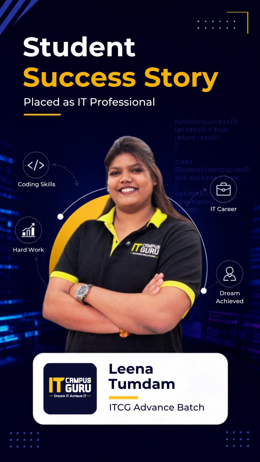 Student placement success story